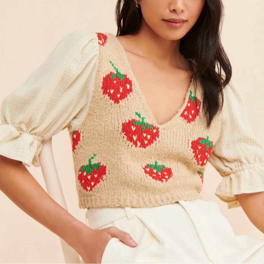 Free People Strawberry Jam Top